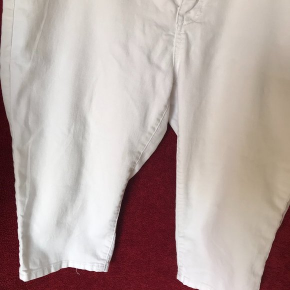 DJ WOMEN CAPRI JEANS WHITE SZ 12 STRETCH GUC - Picture 5 of 8